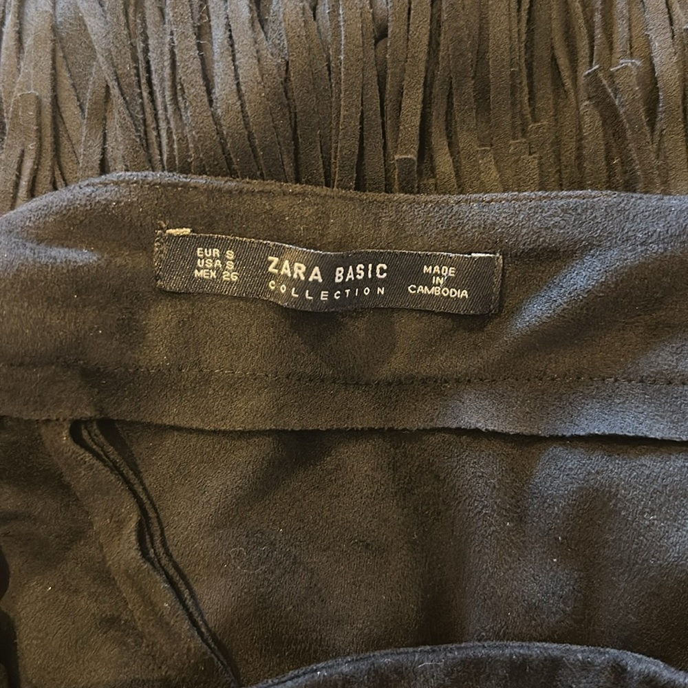 BLOGGER FAVE Zara Suede flapper skirt / fringe skirt - Picture 12 of 12